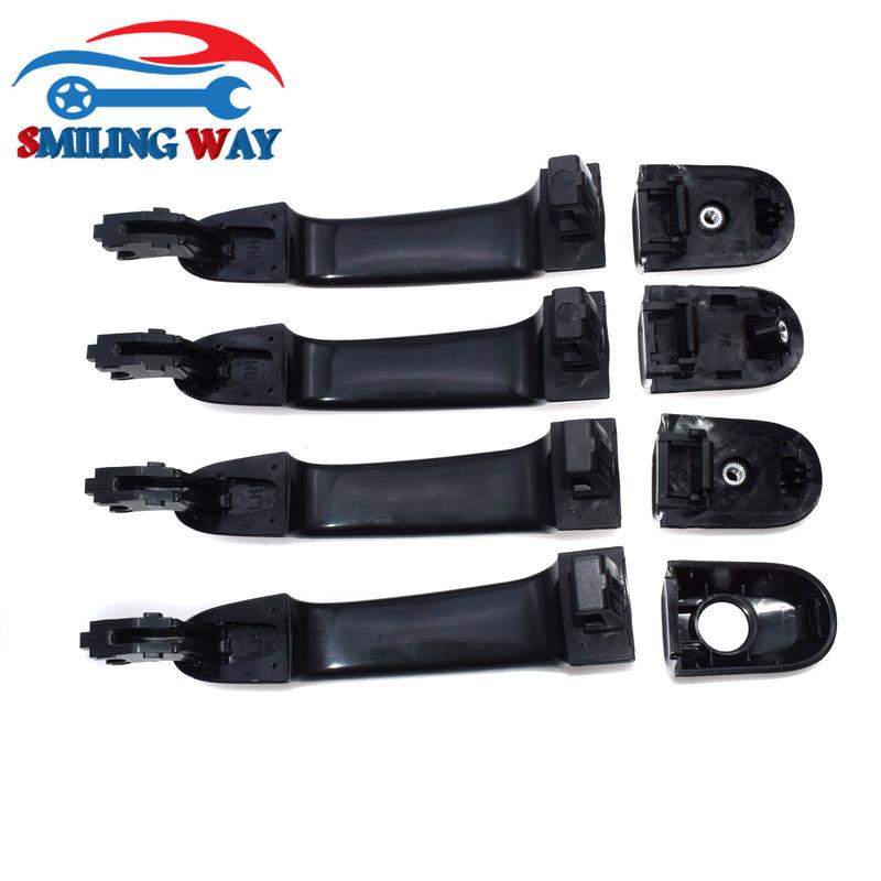 8pcs Chrome Black Outside & ide Door Handle Front Rear Left Right For Kia Sportage 2.0L 2.7L 2005 2006 2007 2008 2009 2010