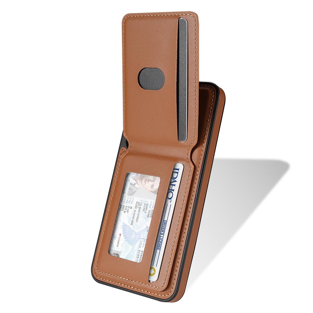 For Samsung Galaxy A15 4G/5G Case Compatible with MagSafe Detachable Card Holder Kickstand Leather Phone Back Cover