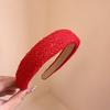 Women Hairband Retro Fabric Covered Soft Elasticn Anti-slip Head Decoration Hair Organization New Year Festive Hair Hoop Hair Accessories