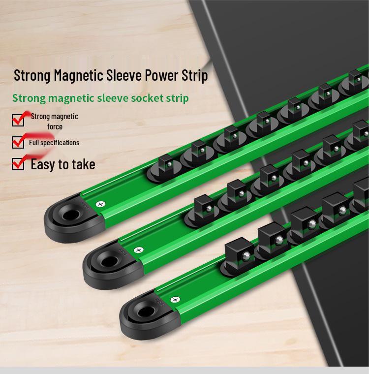Magnetic Socket Organizer Rack: Large, Medium, Small - Fly Sockets Gadget Metal Power Strip Fixer for Hanging Storage
