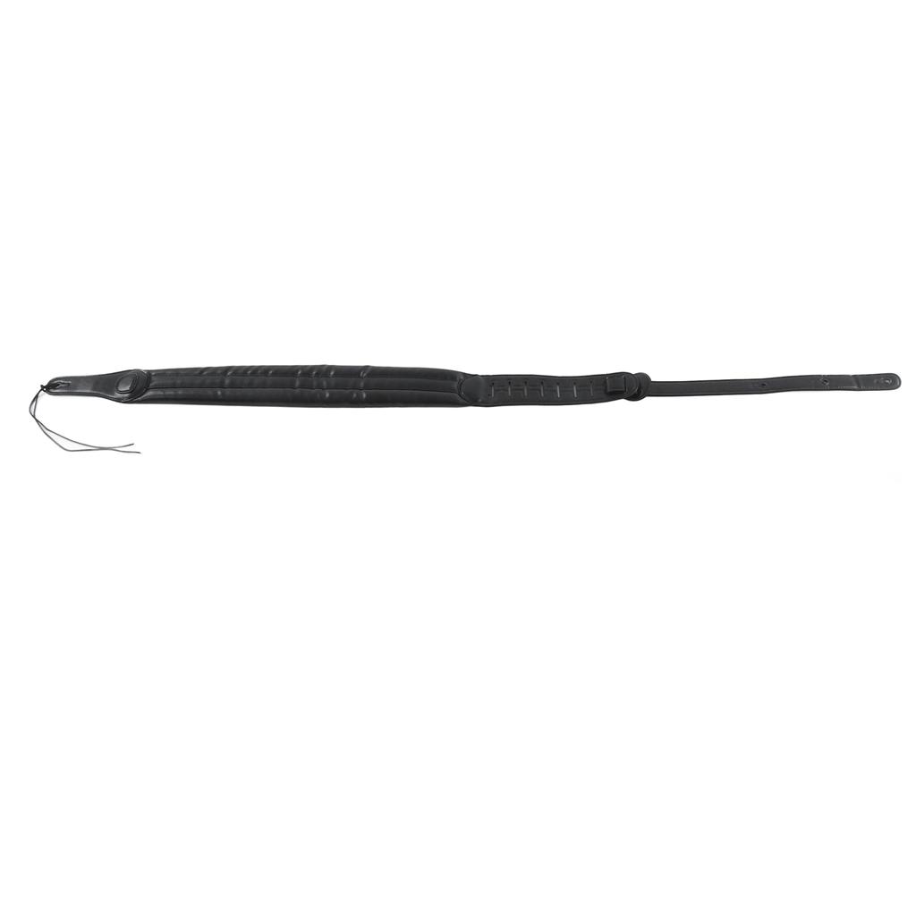 Guitar Strap Leather Adjustable Shoulder Belt Instrument Accessory for Bass Black