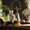 Retro LED Candle Lantern Light Portable Electronic Desktop Hanging Night Lamp Ornaments Garden Hanging Decoration Lantern