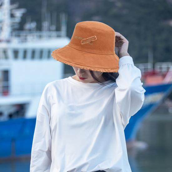Fishermen Hat with Neck Protection Furry Trim Wide Brim Lightweight Sun Hat