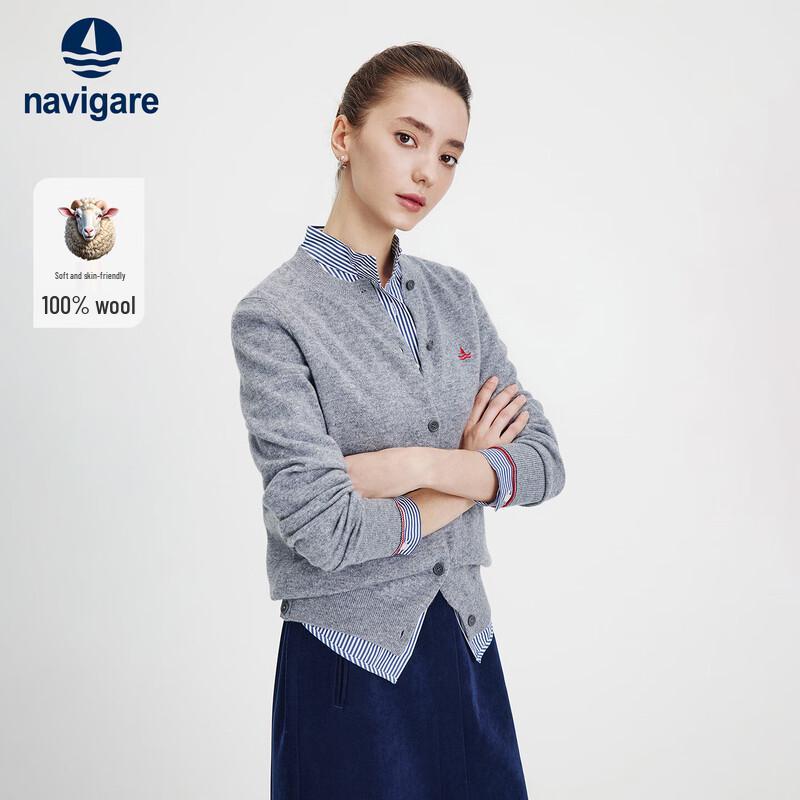 

Navigare Women s 100% Wool Knit Cardigan L