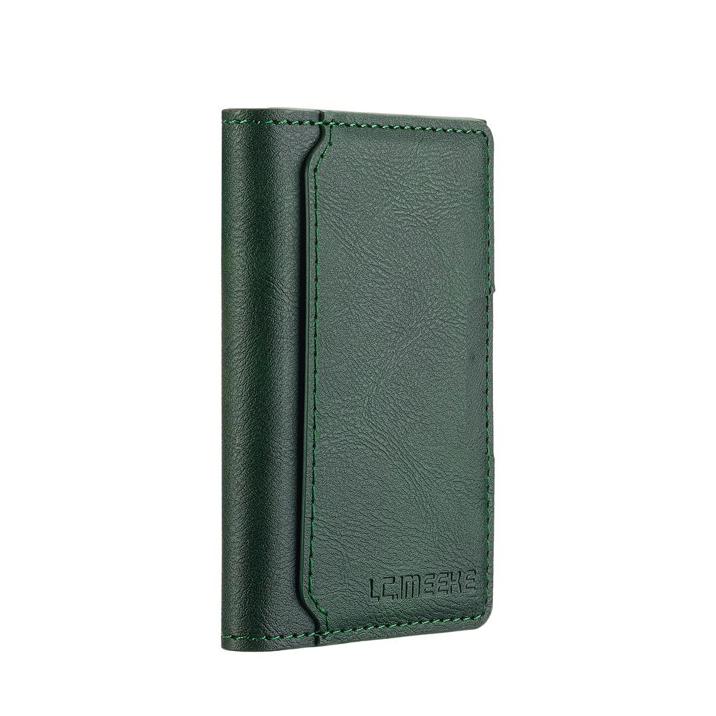 Borsa a Tasca con Slot per Carte Magnetiche per iPhone Samsung Google Xiaomi Funzioni Magsafe Porta Carte Portafoglio Pelle PU Portafogli Sottili da Uomo Tasca