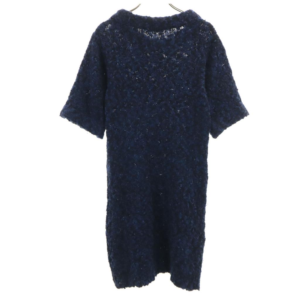SEE BY CHLOE Short sleeve knit one piece 38 Navy Women Used