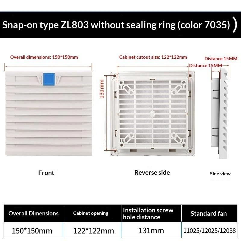 High Efficiency Air Ventilation Filter Panel ABS Cabinet White Fanless for Server Room Ventilation System