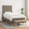 Maison Exclusive - Rete a doghe per letto con materasso Tortora 90x200 cm Tessuto