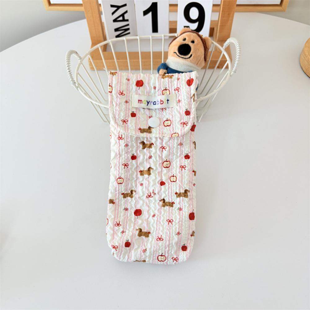 Large Capacity Glasses Bag Cute Bow/Floral Pencil Bag Simple Sunglasses Storage Bag
