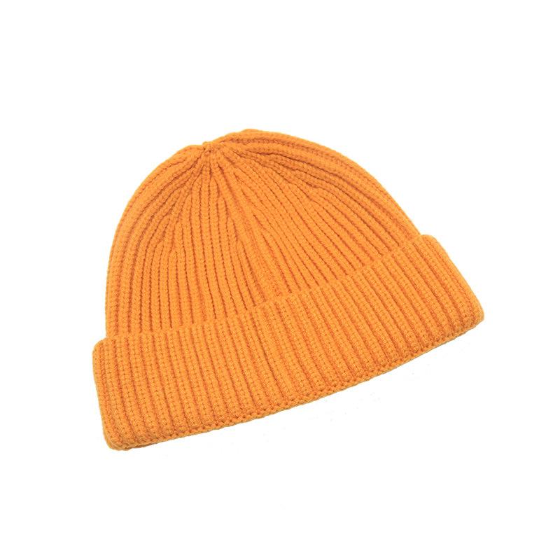 Short knitted cold hat men's melon fur hat ruffian hat hip-hop hat women's hooligan hat tide dome hip-hop wool hat