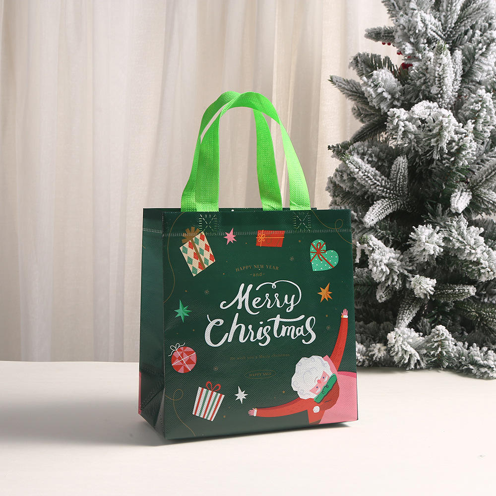 Christmas Non Woven Gift Bag New Year Party Decoration Candy Cookie Bag Santa Claus Snowman Xmas Favor Packing Bags