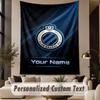 Custom Text Tapestry Club Brugge FC Print Wall Tapestry Indoor Living Room Wall Decor