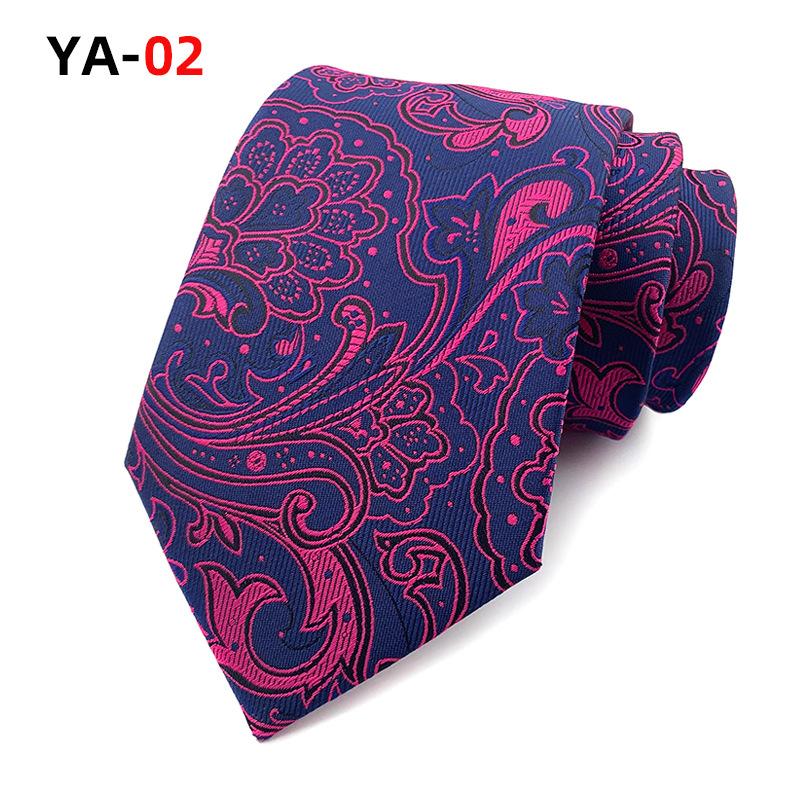 Cozy Up 3,15"(8 cm) Modische gestreifte Paisley-Krawatte für Herren, karierte Blumenkrawatte für Hochzeit