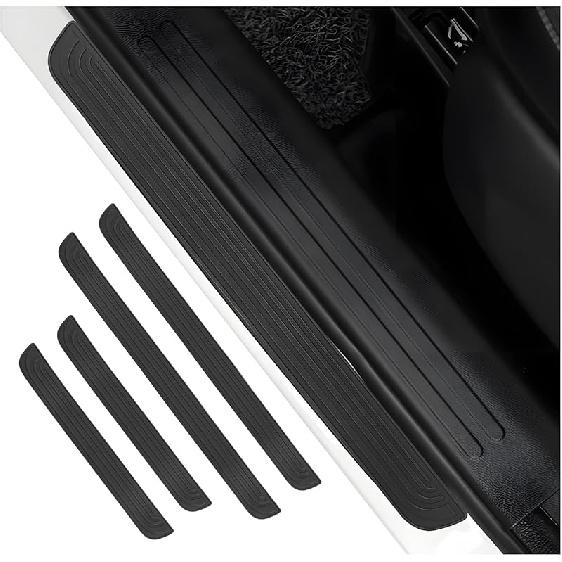 4PCS 1.68" Width Car Door Sill Protector,Automotive Door Entry Guard For Non-Slip And Sill Steps Protection,Universal Anti-Collision Car Doors