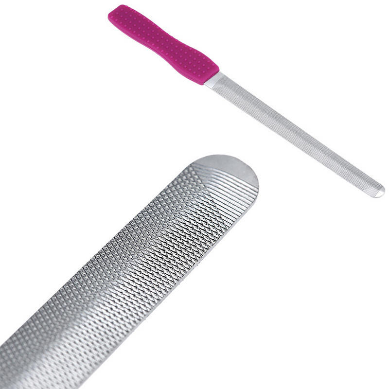 Doppelseitige Edelstahl Metall Nagelfeile Maniküre Pediküre Werkzeug