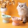 Anti Tipping Cat Slow Feeder Bowl Ceramic Pet Drinking Eating Feeder  for Kitten/Puppy/Bunny