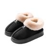 Cotton slippers women's winter simple can wear bags and snow boots piled thickened warm fluffy slippers couple cotton shoes