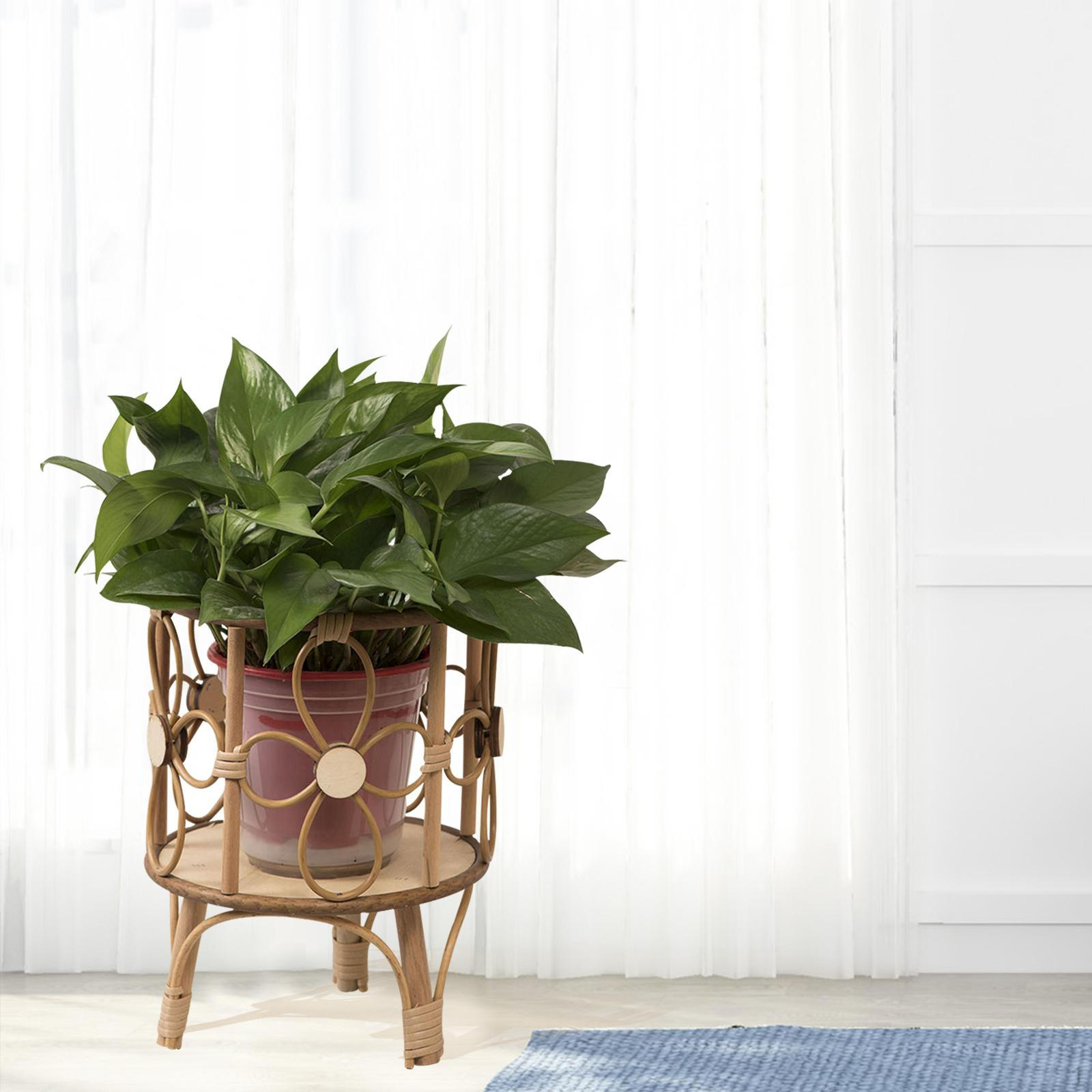 

Подставка для растений, плетеная вручную, держатель для цветочного горшка, дисплей для дома, наружная стойка для кашпо для отеля 21x28cm