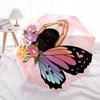 1pc Butterfly Flowers Automatic Open/Close Umbrella, Portable Folding Umbrella for Travel, Themed Events046