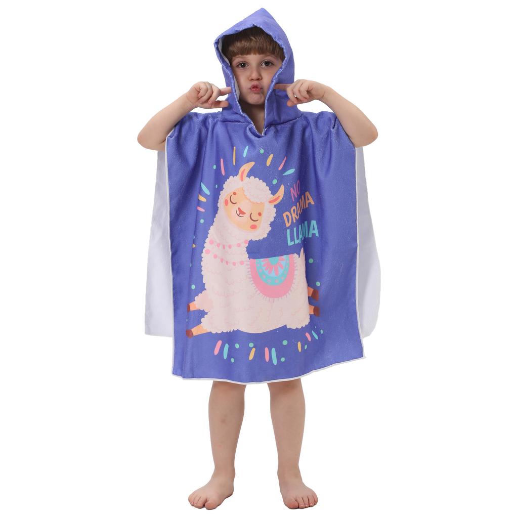 Prinzessin Dinosaurier Kinder Kapuzenbadetuch Mikrofaser Jungen Mädchen Strandtücher Meer Surfen Schnelltrocknend Surfponcho Bademantel Kind Anime