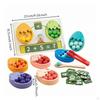 Dinosaur Egg Sorter Brightly Colored Bead Sorting Toy Printed Numbers Arithmetic Practice for