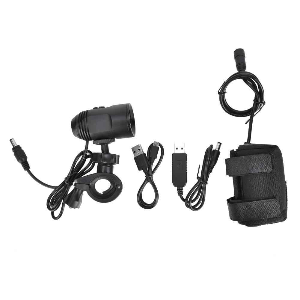 Bike Front Light Lamp with Record Camera Battery Cycling Accessory for Bicycleblack