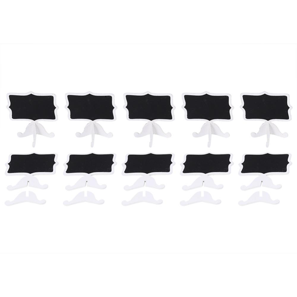 10Pcs White Tabletop Decor Chalkboard Ornaments  Cafe Dessert Table Ornament Decoration