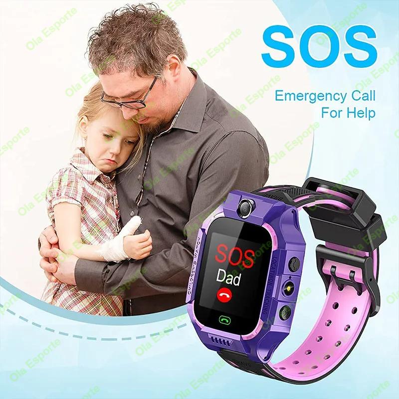 Kids Smart Watch 2G SOS GPS Location Sim Card Call Smartwatch HD Camera Waterproof Watch Gift For Ios Android Children Gifts New