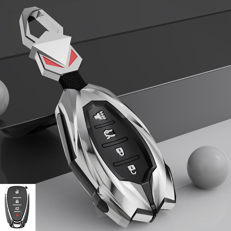 4 5 Tasten Zinklegierung Auto Schlüsselanhänger Hülle Remote Passend für Chevrolet - Chevy Malibu Camaro Cruze Traverse Sonic Volt Bolt Equinox