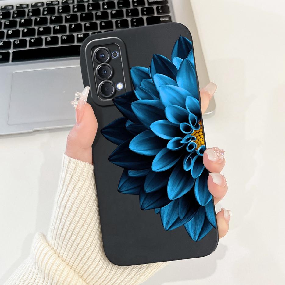 For Oppo Reno4 Pro 5G Case CPH2089 Luxury Candy Painted Cover Soft Silicone Phone Case For Oppo Reno 4 Pro Reno4 4G CPH2113 Bags