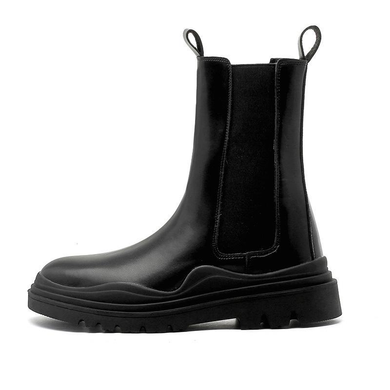 

2024 new Martin boots men s leather fashion high-top cigarette boots trendy autumn and winter velvet Chelsea boots men s leather boots 43