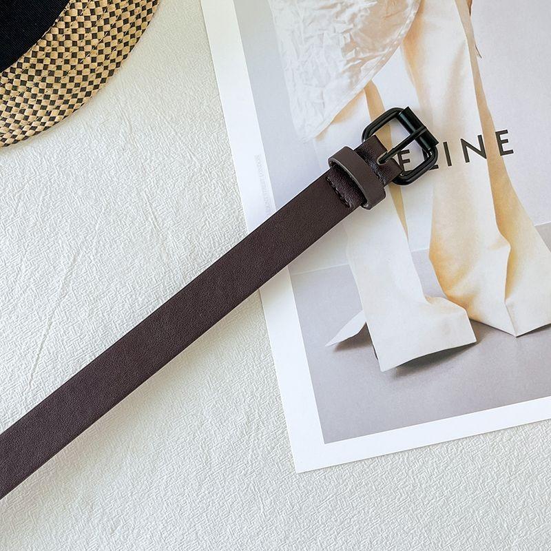 Elegant Black Pu Belt For Women Chic And Versatile For Dresses And Jeans