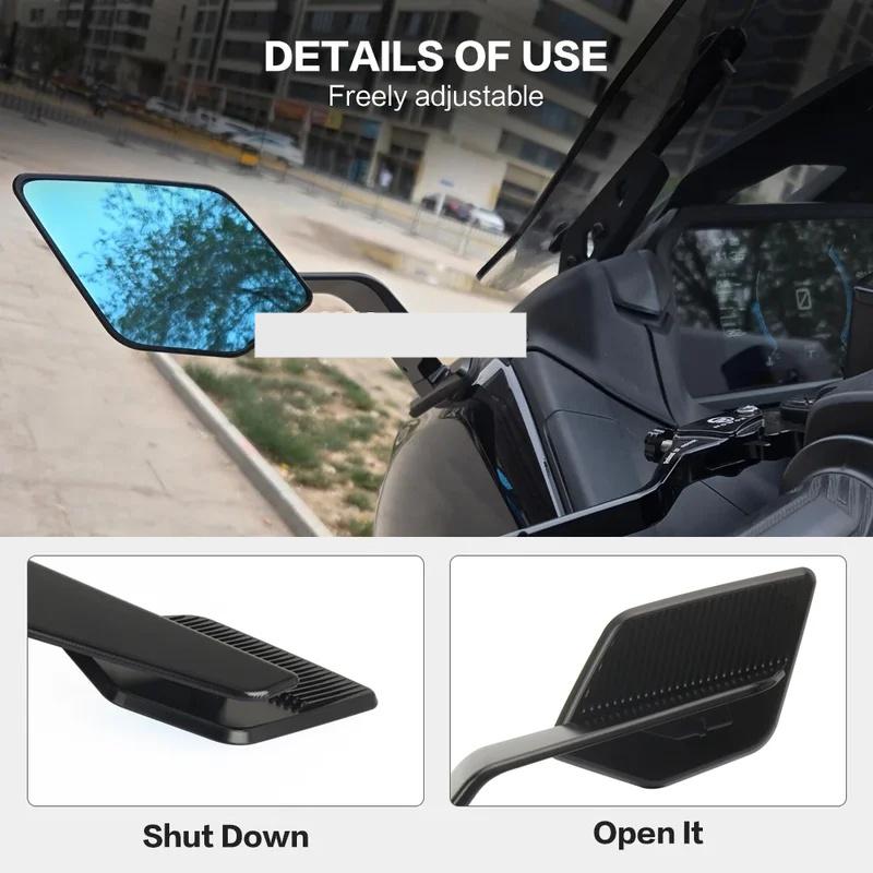 Motorcycle Accessories Stealth Max Mirror Adjustable Side Rearview Mirrors For Yamaha TMAX 530 T-MAX560 Tmax 500 TMAX560 TMAX530