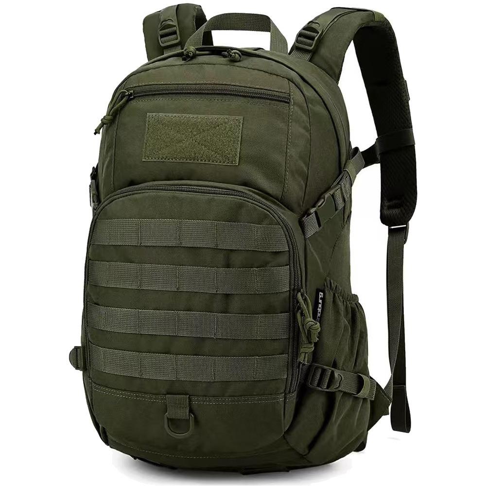 Outdoor Gear 25L Capacity Hiking Backpack Durable Lightweight Molle Backpack Water-Resistant Duffle Bag Cycling зелёный