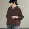 Long-sleeved Hooded Sweatshirt Women's New Spring and Autumn Design Pocket Casual Versatile Loose Slimming Top