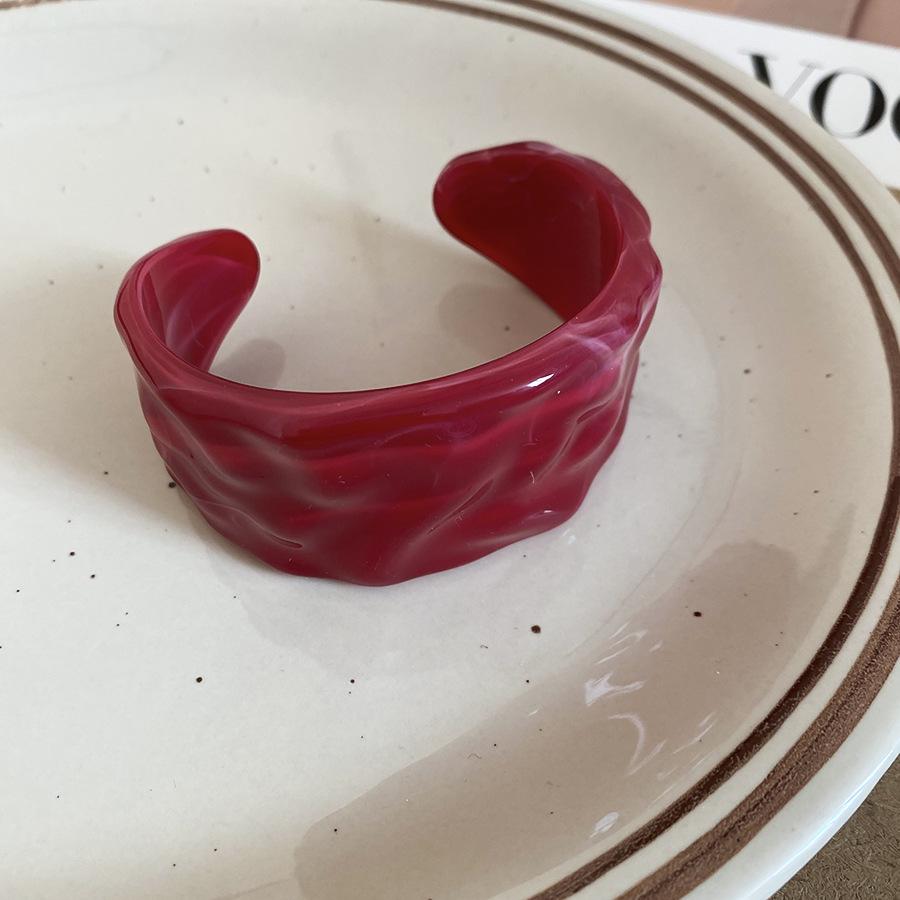 Europejski i Amerykański Akrylowy Geometryczny Okrągły Bransoletka - Luksusowa Wysokiej Klasy Przesadzona Biżuteria Ręczna