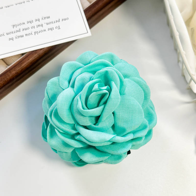 Fabric Wers Large Claws Women's New Sweet Shark Clip French Wer Haripins Elegant Hair Accessories Solid Color