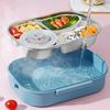 Includes Soup Bowl Portable Bento Box 4-Compartment Food Storage Container  Office Use