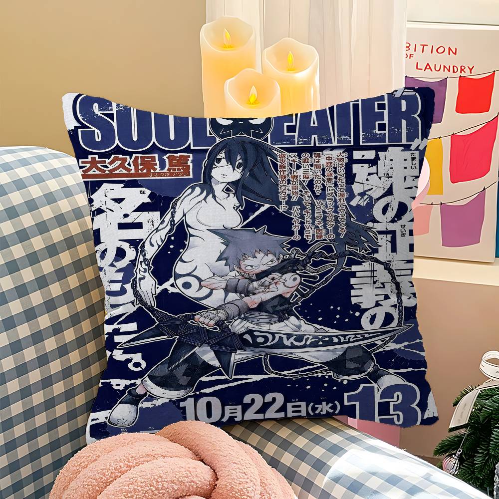 S-Soul E-Eater Anime Pillow Gift Home Office Decoration Pillow Bedroom Sofa Car Cushion CoverPillow Case