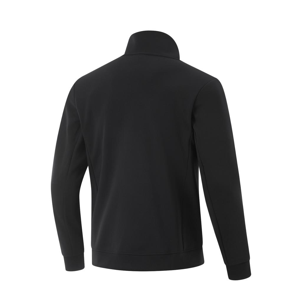 Li-Ning Fitness Series Stand Collar Zipper Warm Solid Color Cardigan Long Sleeve Sweatshirt Men Sweatshirt Black AWDU563-1