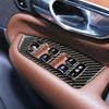Car Styling Carbon Fiber Window Glass Lifting Buttons Frame Decoration Cover Trim For Volvo S90 V90 2016-2020 Interior Stickers
