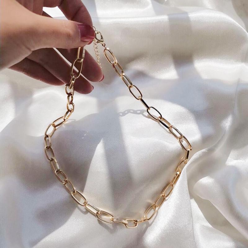 Women Geometric Pendant Chain Necklaces Chokers Fashion Bohemia Punk Hip Hop Party Jewelry Gift