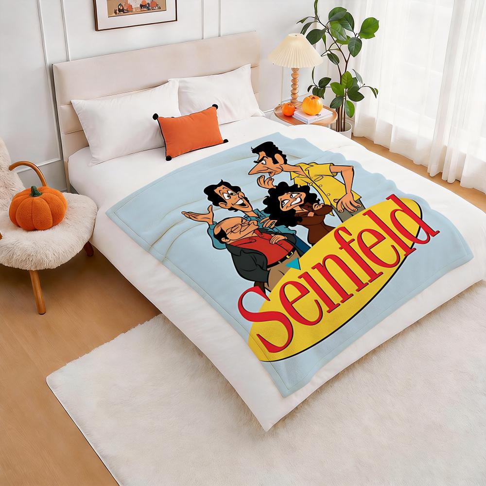 Movie S-Seinfeld Throw Lightweight 240g Flannel Blanket Soft Skin-friendly for Summer Cooling