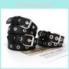 Style Belt Punk With Metal Whole Strip With Hole Design For Womens Casual