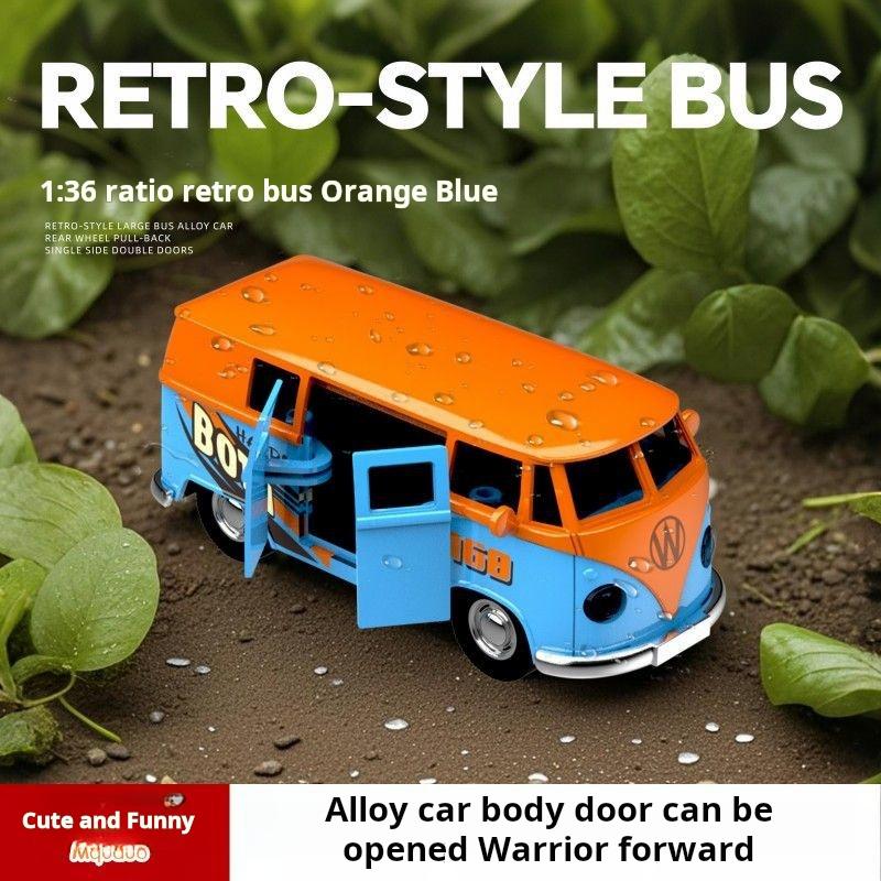 1/36 Simulations-Bus-Transporter Golfblau Legierung Druckgussmodell für Volkswagen T1 Samba Spielzeug für Kinder Sammlerstücke Geschenke