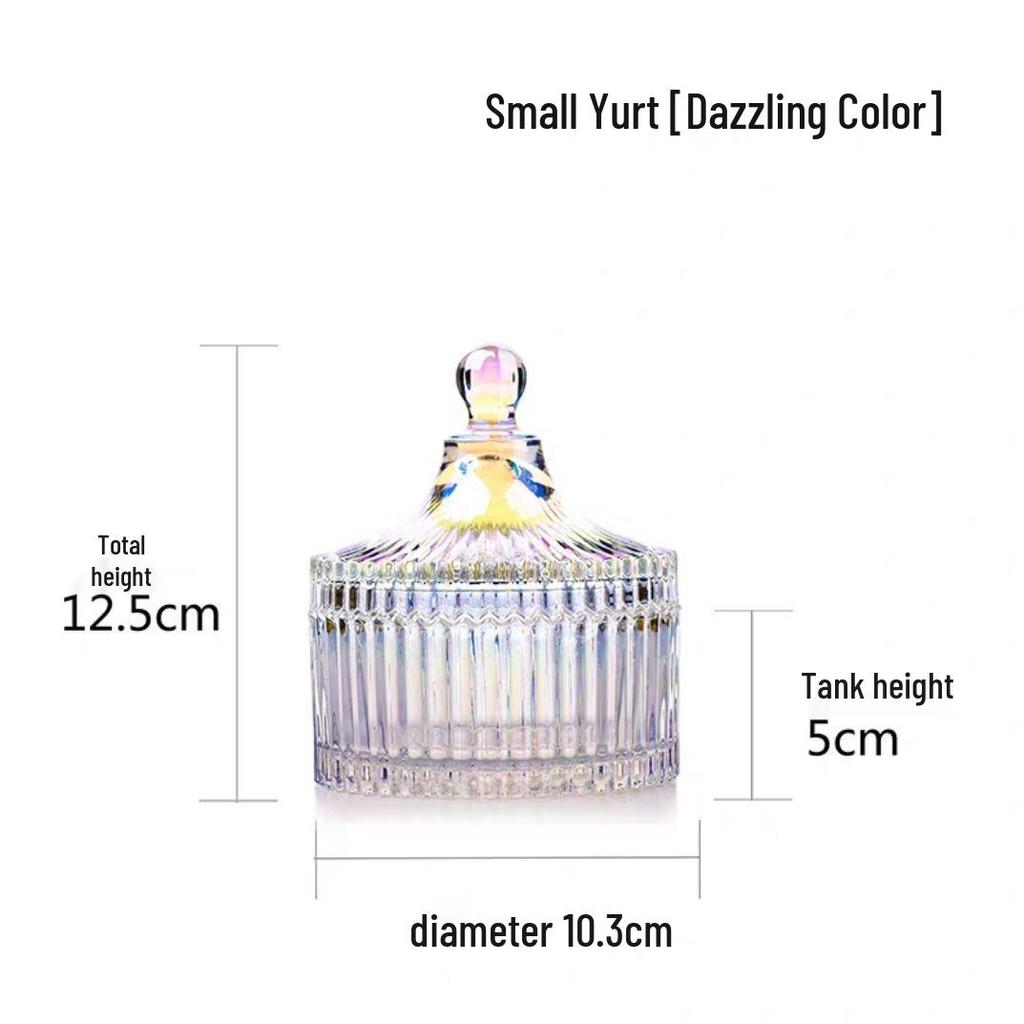 European Glass Candy Jar with Lid – Transparent Storage for Tea, Snacks, Seasonings, Candy, and Dried Fruit