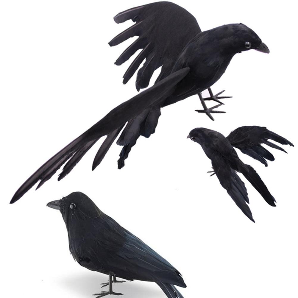 

Fake Crows Set of 2 Realistic Halloween Props for Themed Parties and Outdoor Displays Perfect for Scare Tactics China Mainland