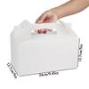 12pcs Gift Boxes Gable Boxes Party Favor Kraft Paper Large Box with Handles White Gift Boxes Goodie Box Portable Gift Wrap Box Gift Packaging Box