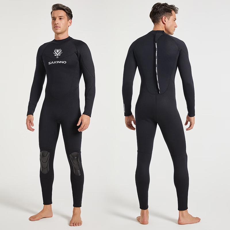 SAKINNO Men s Thermal Long-Sleeve One-Piece Wetsuit XL