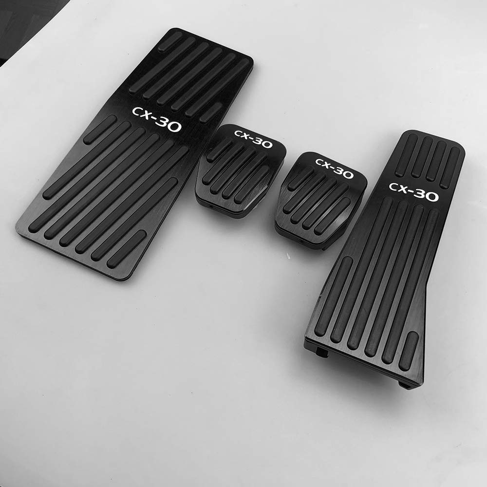 MT Mazda first generation DM series 2019 Aluminum pedal cover Brake Clutch Footrest Accelerator pedal set No drilling required CX30 logo included